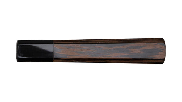堺孝行 黒影 牛刀 210mm V金10号鎚目フッ素加工｜ウェンジ八角柄｜林