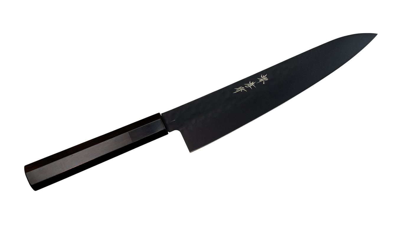 堺孝行 黒影 牛刀 210mm 黒檀八角柄｜刃