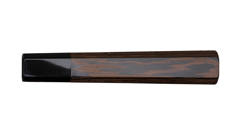 堺孝行 黒影 牛刀 210mm V金10号鎚目フッ素加工｜ウェンジ八角柄｜林